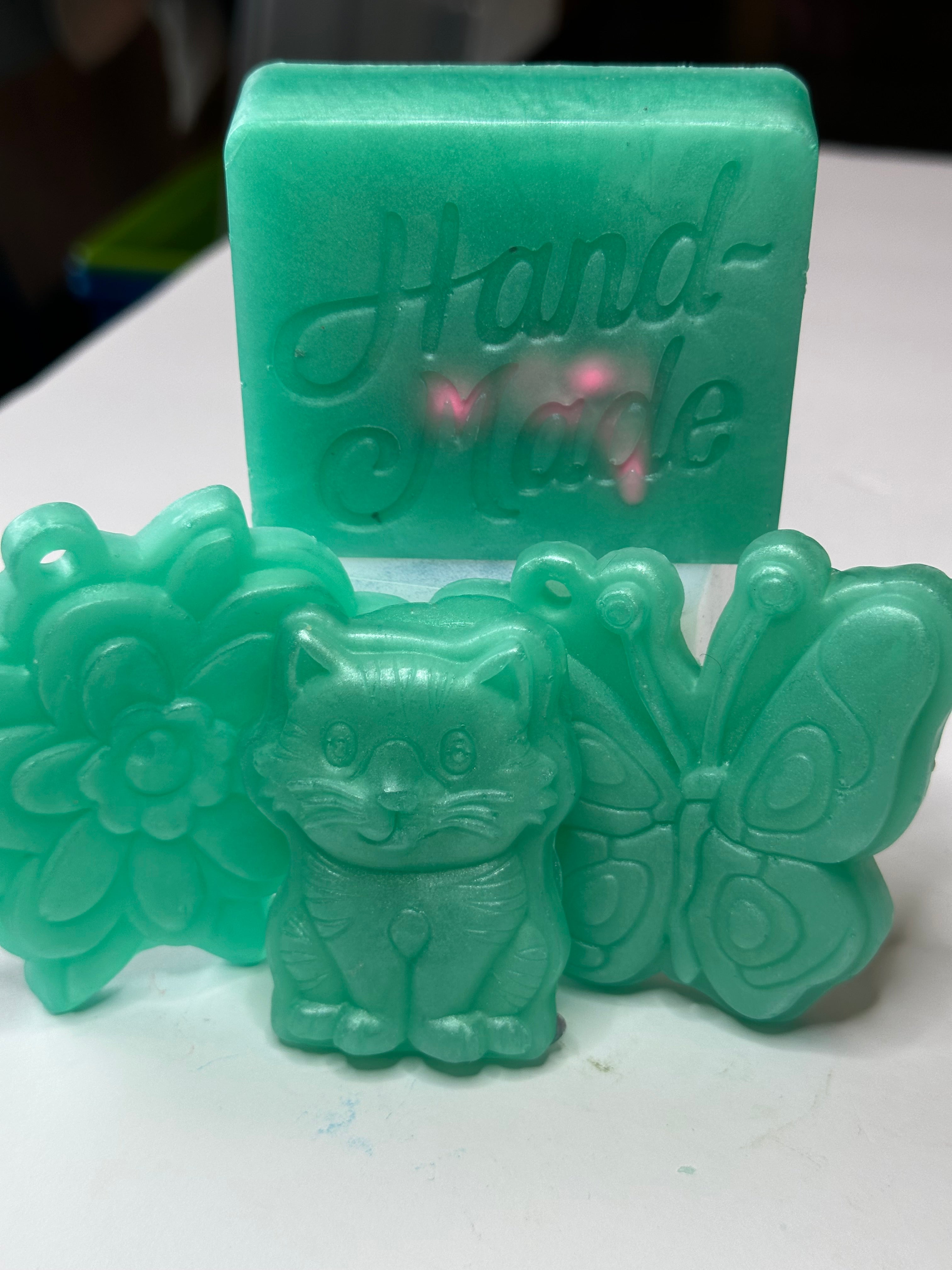 Surprise Inside Bar, Butterflies, Cat - Glycerin Soap 7.0 oz.